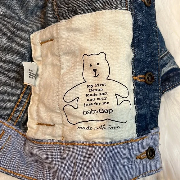baby GAP denim blue jean jacket for baby 0-6mos EUC snap button close soft denim - Picture 6 of 8